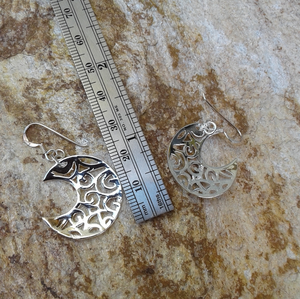 Sterling Silver Celestial Earrings - image 4